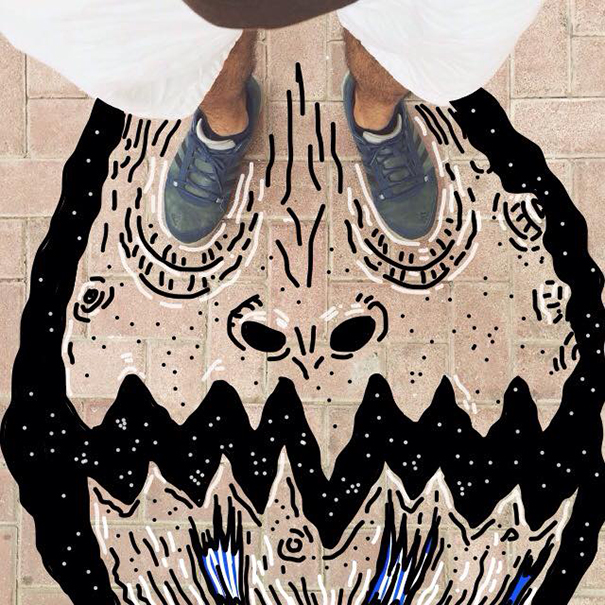 I Add Weird Illustrations To Photos Of My Friends' Feet