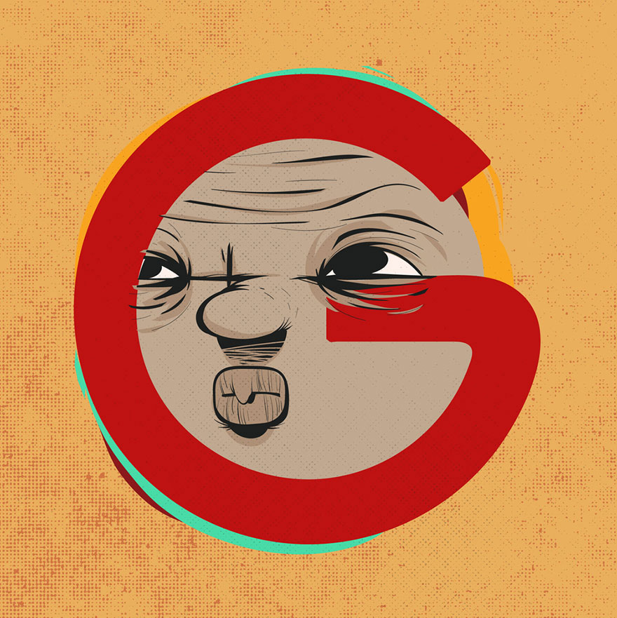 Letters Turned Into Faces With Beautiful Typography