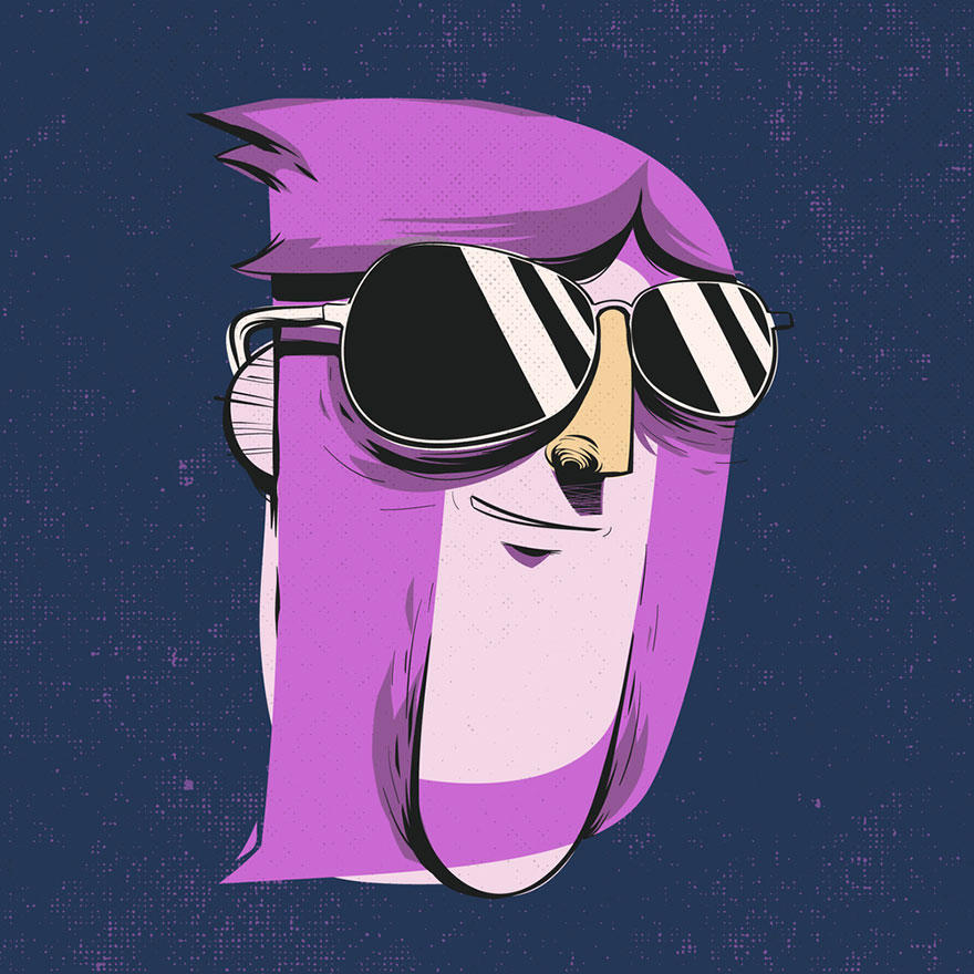 Letters Turned Into Faces With Beautiful Typography