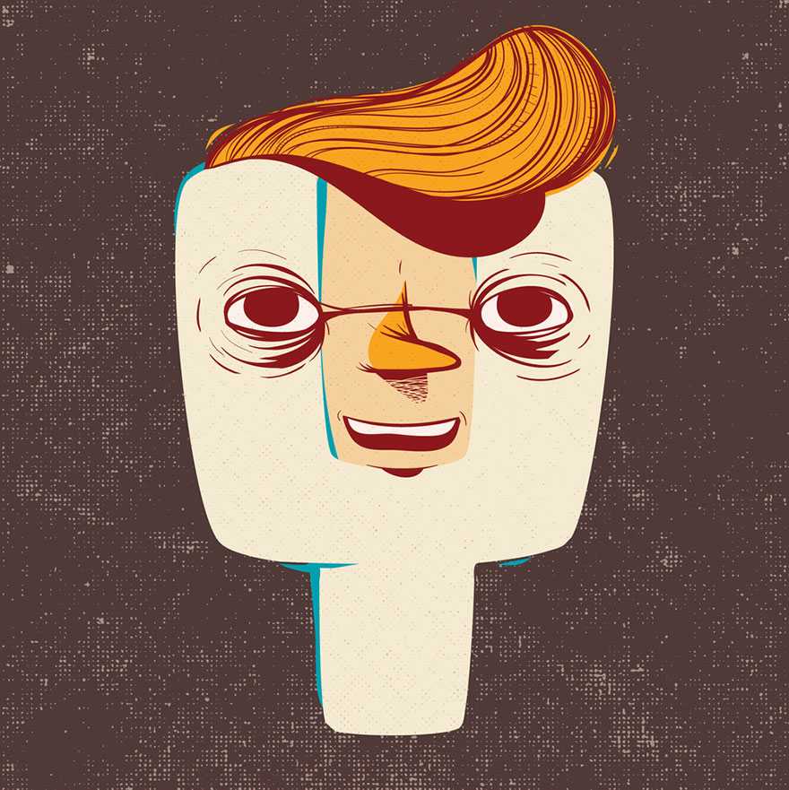 Letters Turned Into Faces With Beautiful Typography