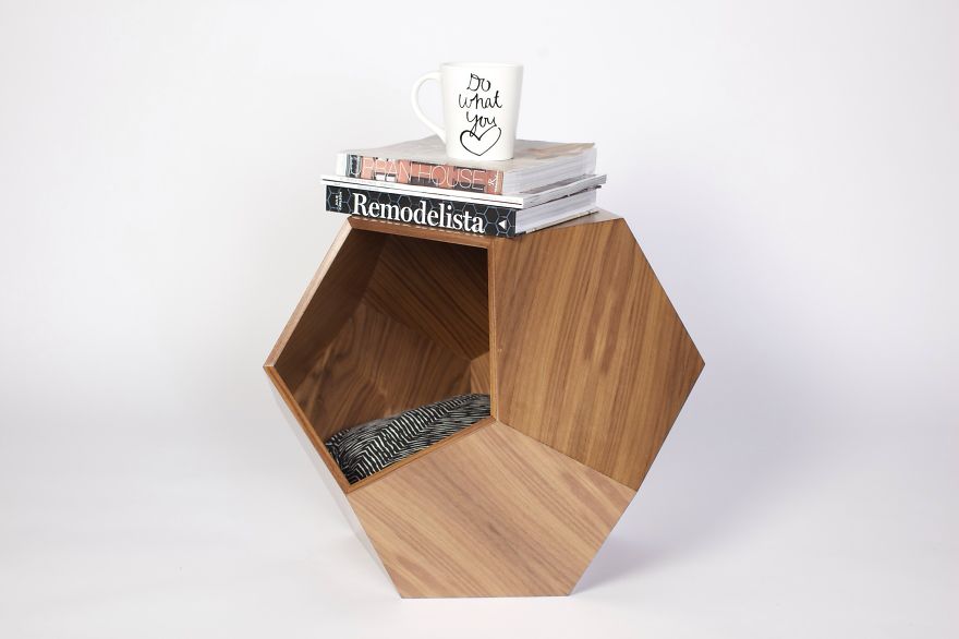 Our Geometric Pet Cave Can Be A Classic Side Table Too