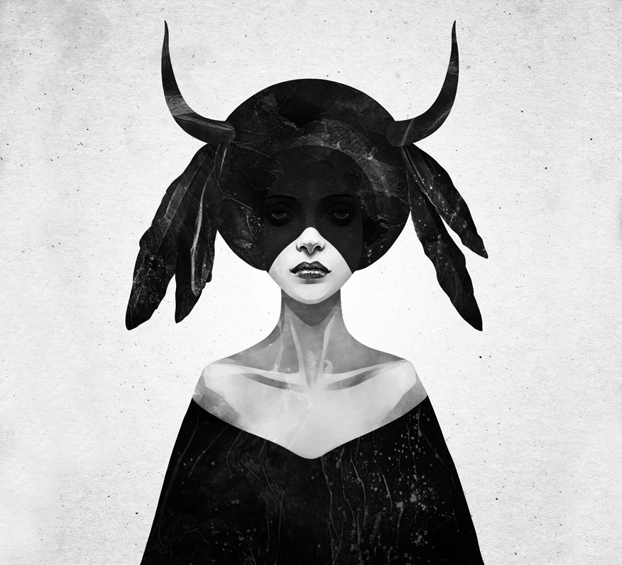 Graceful Women In Dark Illustrations By Ruben Ireland Graceful Women In Dark Illustrations By Ruben Ireland