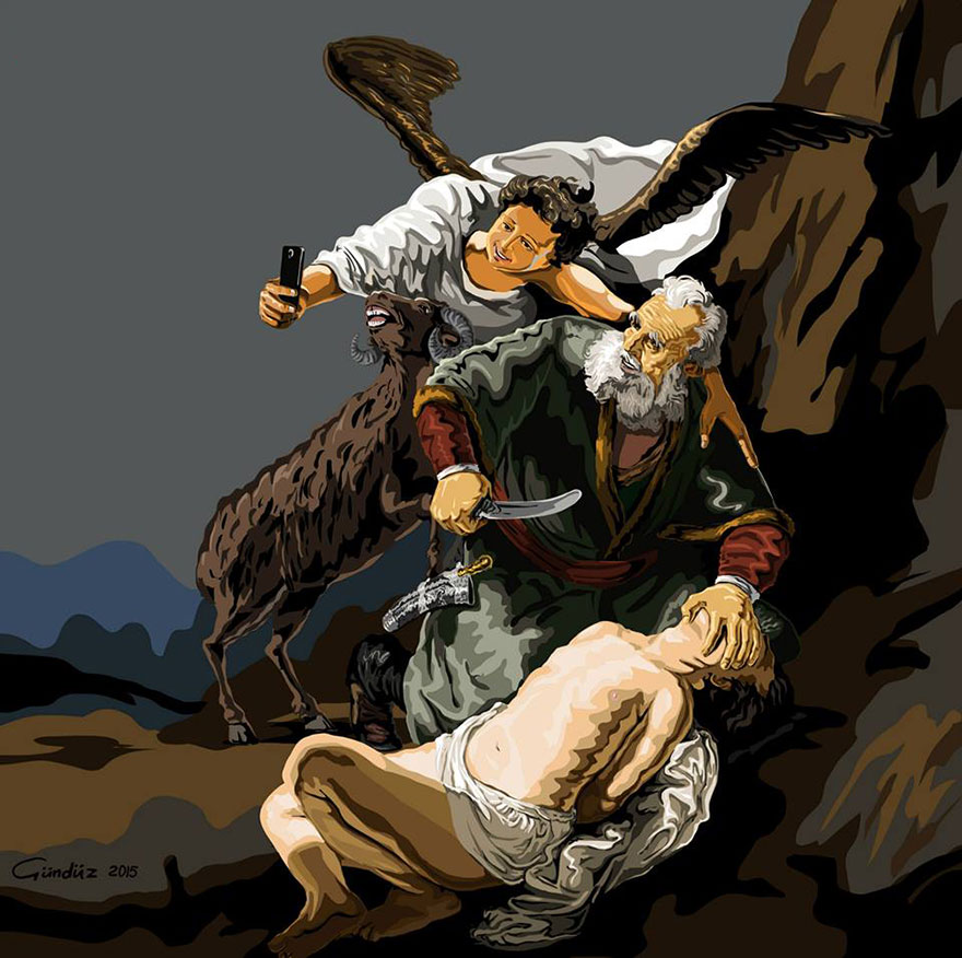 Holy Selfie: Satirical Illustrations Of Religious People By Gunduz Agayev Holy Selfie: Satirical Illustrations Of Religious People By Gunduz Agayev