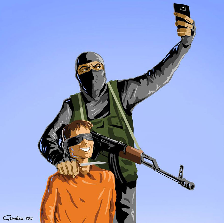 Holy Selfie: Satirical Illustrations Of Religious People By Gunduz Agayev Holy Selfie: Satirical Illustrations Of Religious People By Gunduz Agayev
