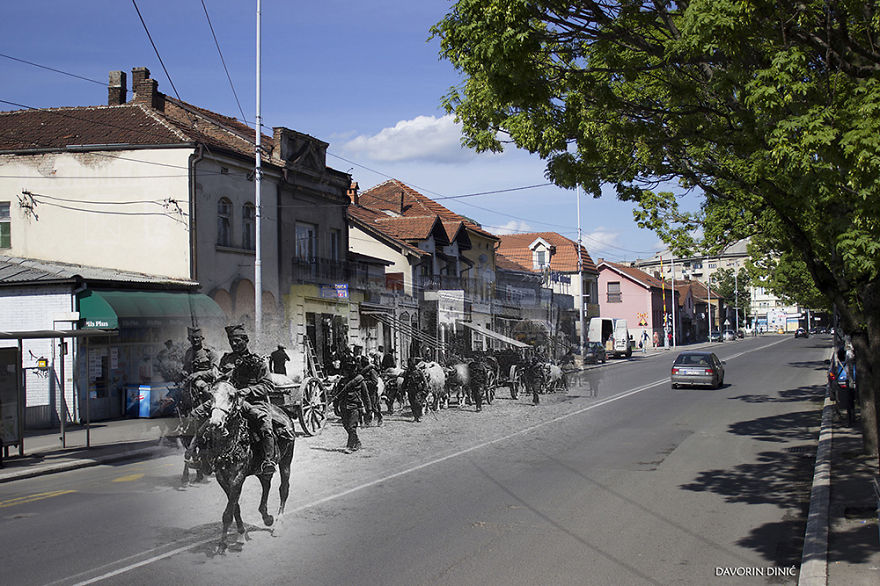 I Combined Old And New Photos Of Serbian Streets To Bring History To Life - Part Two!