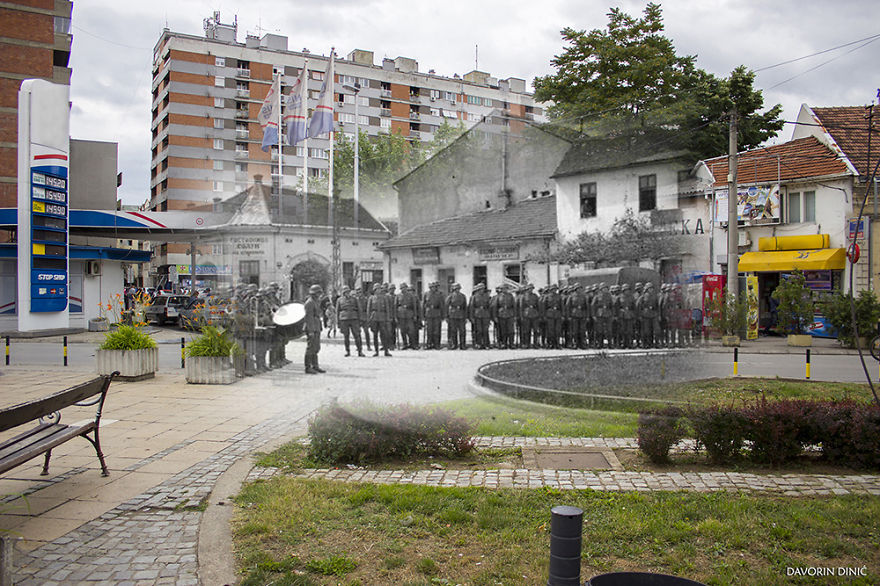 I Combined Old And New Photos Of Serbian Streets To Bring History To Life - Part Two! I Combined Old And New Photos Of Serbian Streets To Bring History To Life - Part Two!