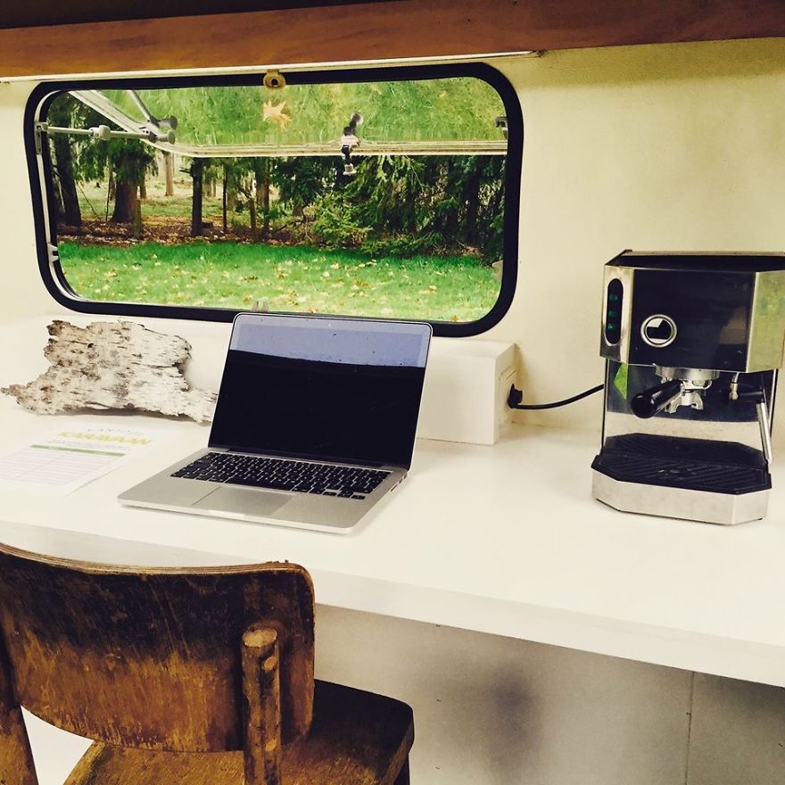 I Converted A Vintage Caravan Into A Mobile Office Space