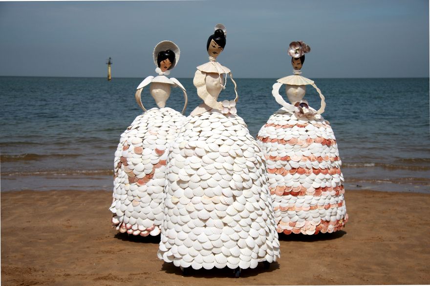 I Made Twelve Life-Sized Ladies From Real Shells
