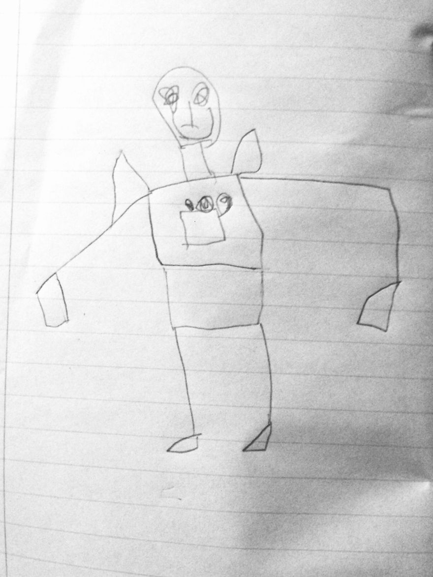 I Made Digital Illustrations Based On My Son's Drawings