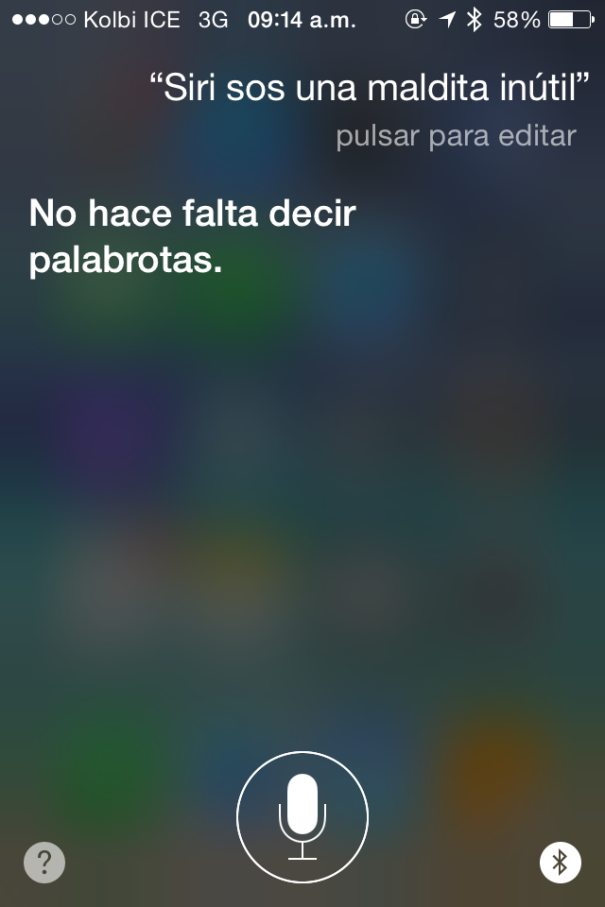 Siri You're Fucking Useless - There's No Need For Such Big Words