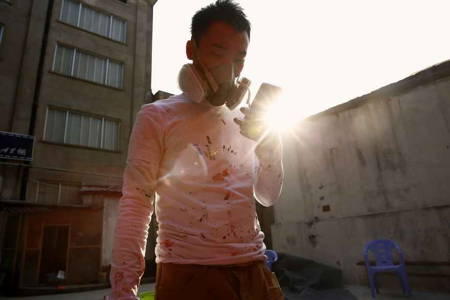 Imperial Dragon: My Splattered Wall Mural Of A Powerful Chinese Symbol Imperial Dragon: My Splattered Wall Mural Of A Powerful Chinese Symbol