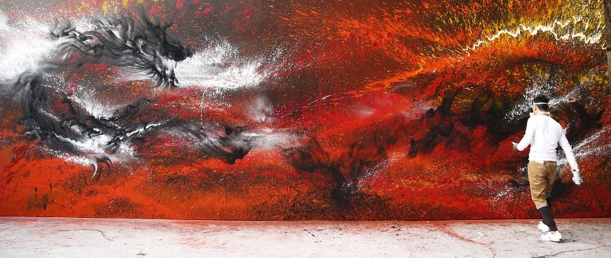 Imperial Dragon: My Splattered Wall Mural Of A Powerful Chinese Symbol Imperial Dragon: My Splattered Wall Mural Of A Powerful Chinese Symbol