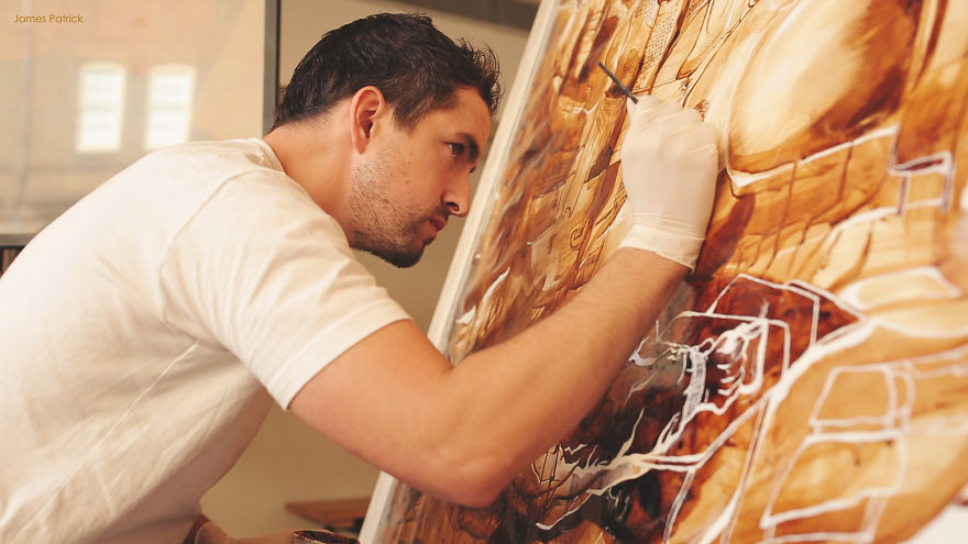 I Painted With Coffee From 100+ Cups For A Coffee Festival In Sydney