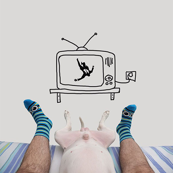 My Wife Left Me With Nothing But A Dog, So I Started This Fun Photo Series