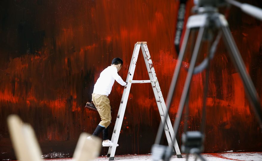 Imperial Dragon: My Splattered Wall Mural Of A Powerful Chinese Symbol Imperial Dragon: My Splattered Wall Mural Of A Powerful Chinese Symbol
