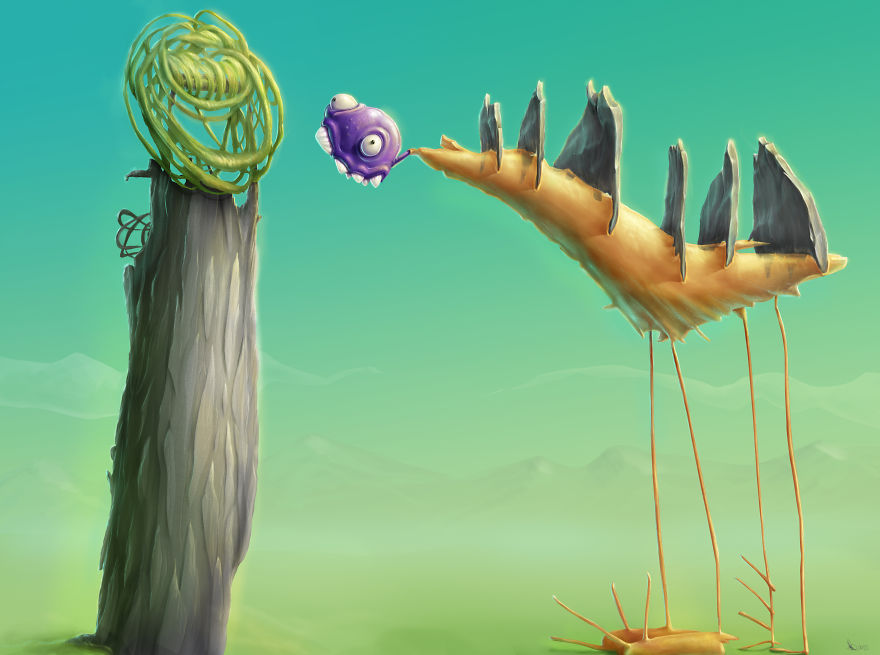 I Made Digital Illustrations Based On My Son's Drawings