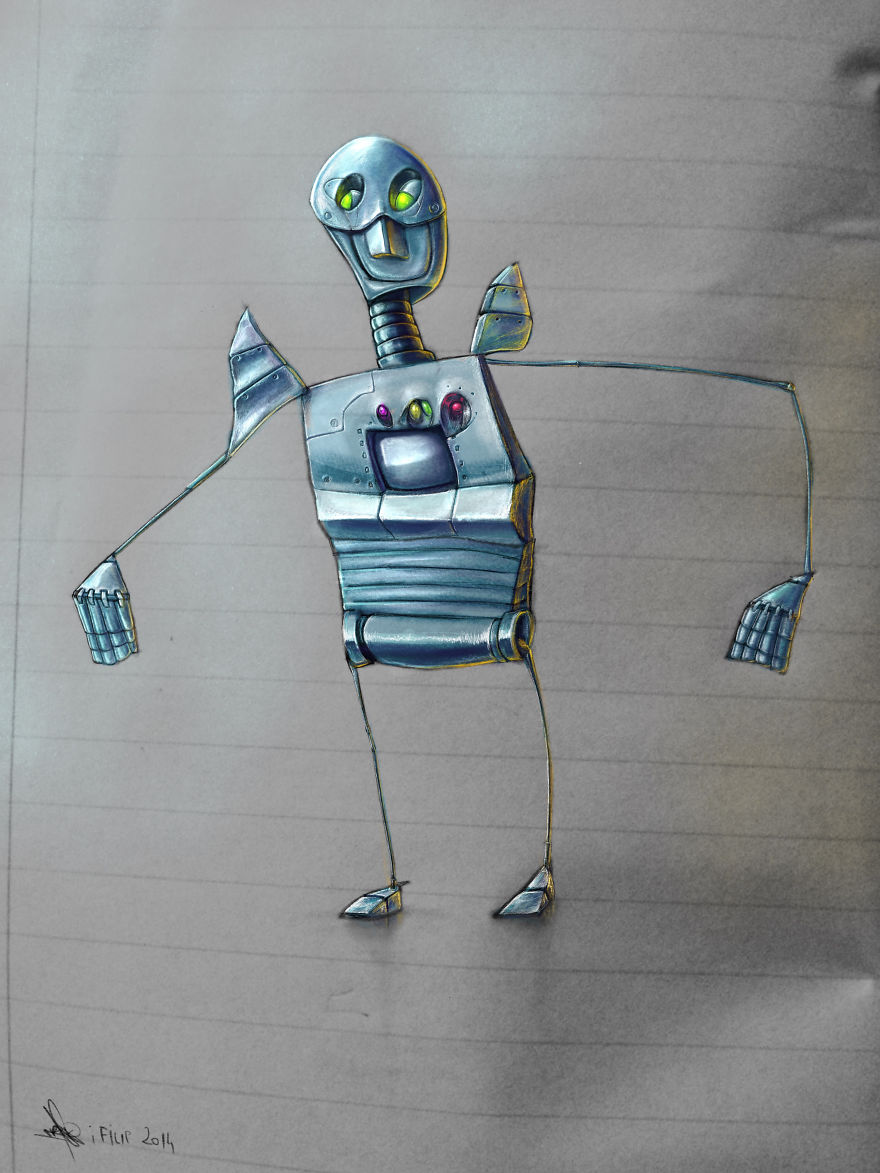 I Made Digital Illustrations Based On My Son's Drawings