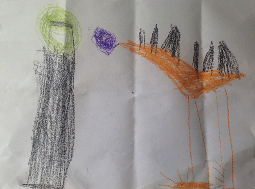 I Made Digital Illustrations Based On My Son's Drawings