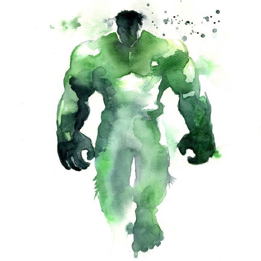 I Watercolor Superheroes With Big Splashes I Watercolor Superheroes With Big Splashes