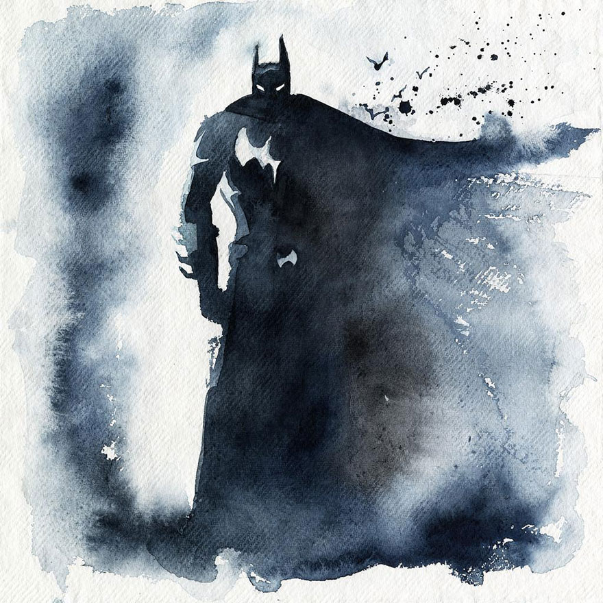 I Watercolor Superheroes With Big Splashes I Watercolor Superheroes With Big Splashes
