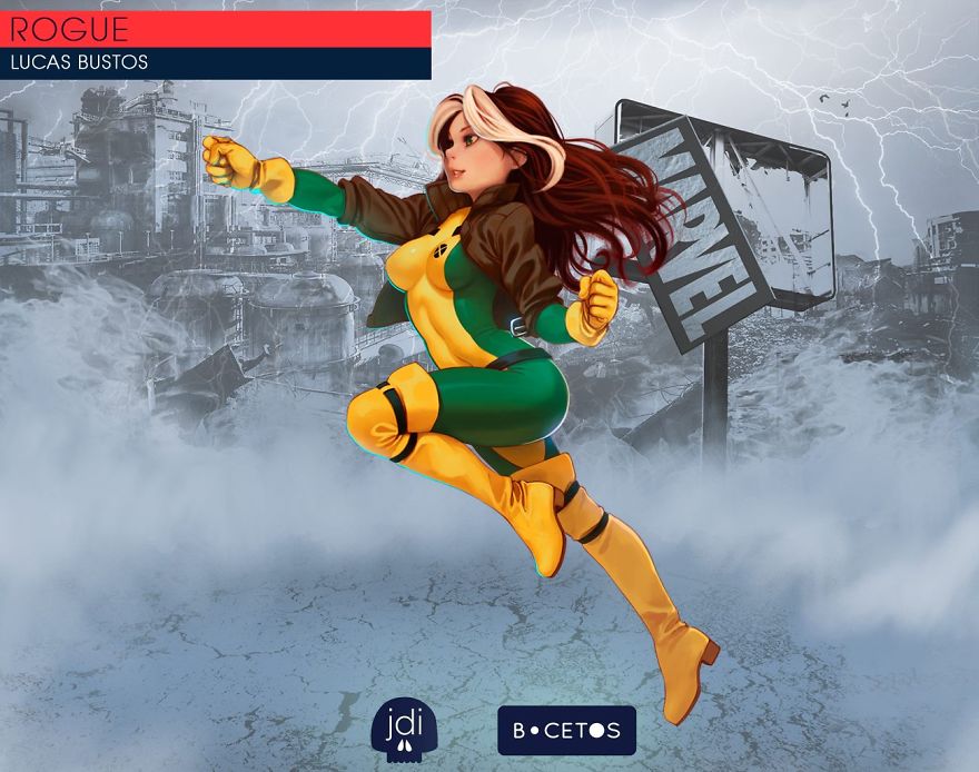 Marvel Vs Dc Comics - Battle Between Illustrators By Bocetos