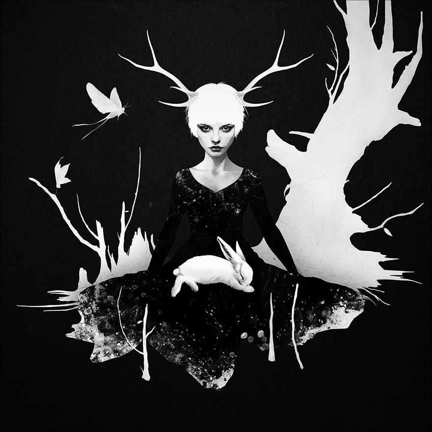 Graceful Women In Dark Illustrations By Ruben Ireland Graceful Women In Dark Illustrations By Ruben Ireland