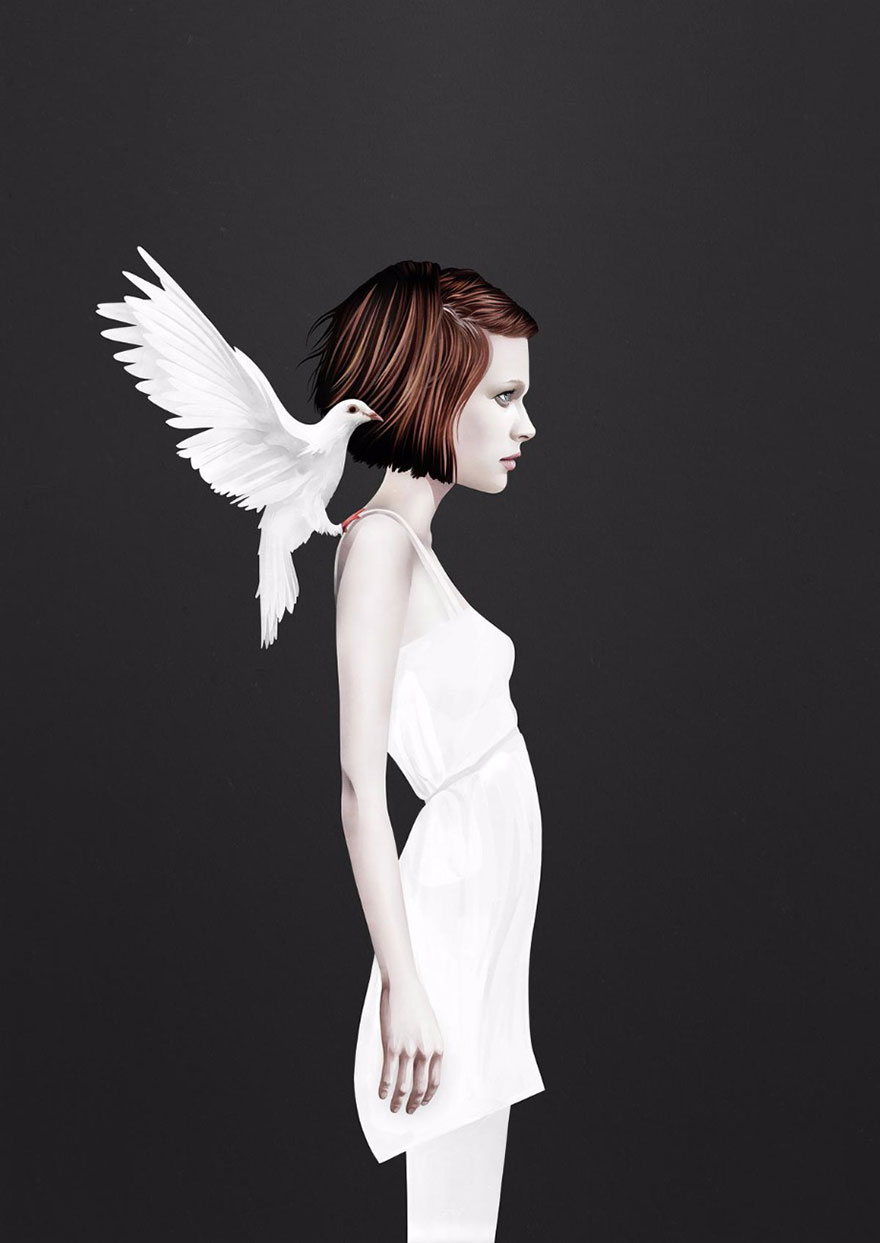 Graceful Women In Dark Illustrations By Ruben Ireland Graceful Women In Dark Illustrations By Ruben Ireland