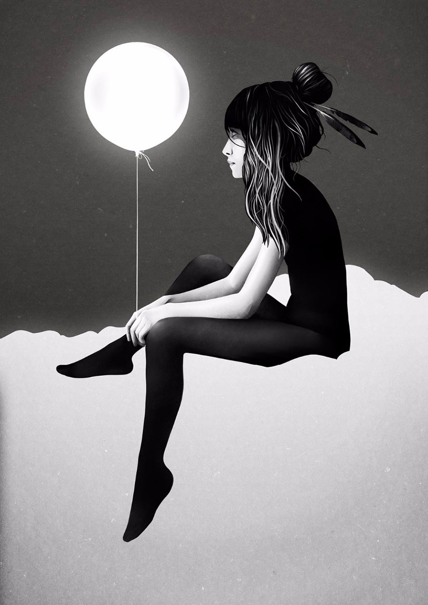 Graceful Women In Dark Illustrations By Ruben Ireland Graceful Women In Dark Illustrations By Ruben Ireland