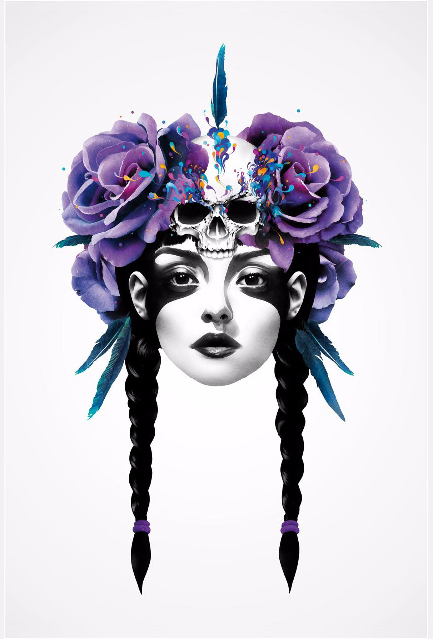 Graceful Women In Dark Illustrations By Ruben Ireland Graceful Women In Dark Illustrations By Ruben Ireland