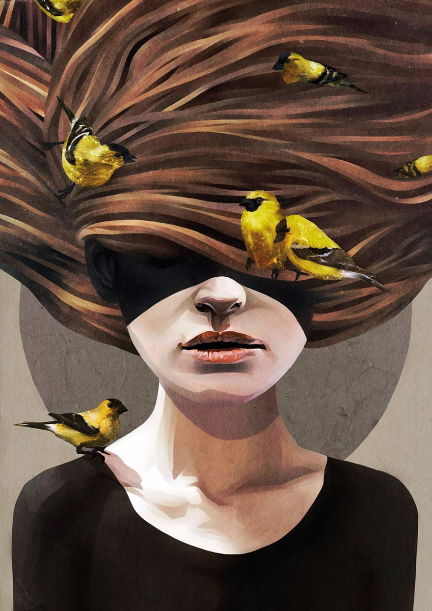 Graceful Women In Dark Illustrations By Ruben Ireland Graceful Women In Dark Illustrations By Ruben Ireland