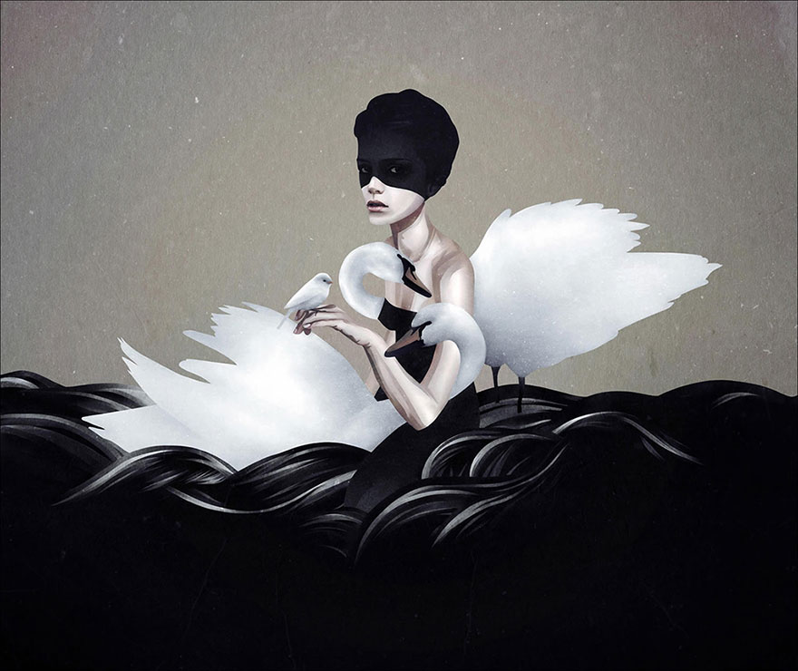 Graceful Women In Dark Illustrations By Ruben Ireland Graceful Women In Dark Illustrations By Ruben Ireland