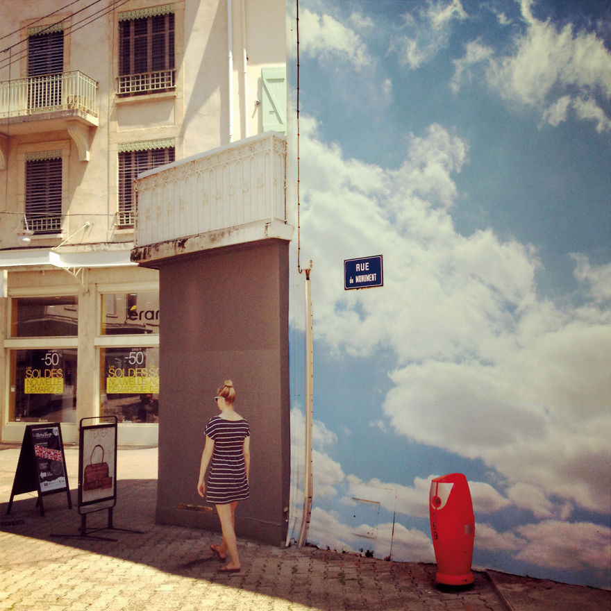 I Put Cloud Prints On Buildings To Brighten City Streets I Put Cloud Prints On Buildings To Brighten City Streets