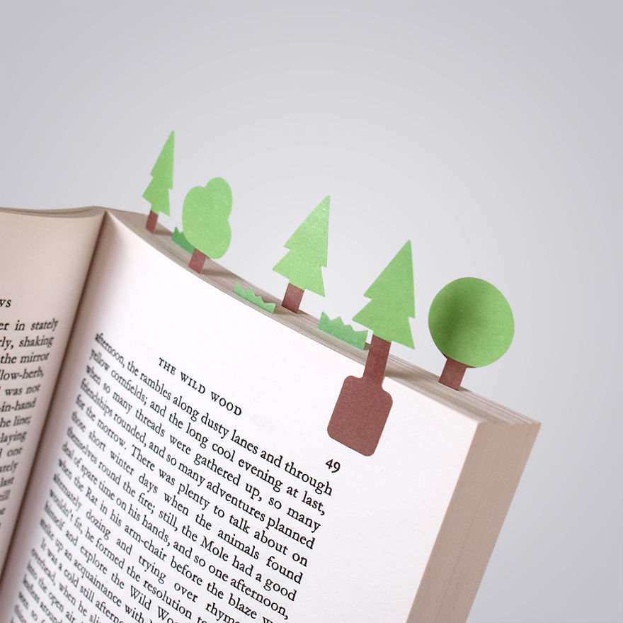 Tiny Paper Bookmarks Let You Grow Charming Miniature Worlds In Your Books Tiny Paper Bookmarks Let You Grow Charming Miniature Worlds In Your Books