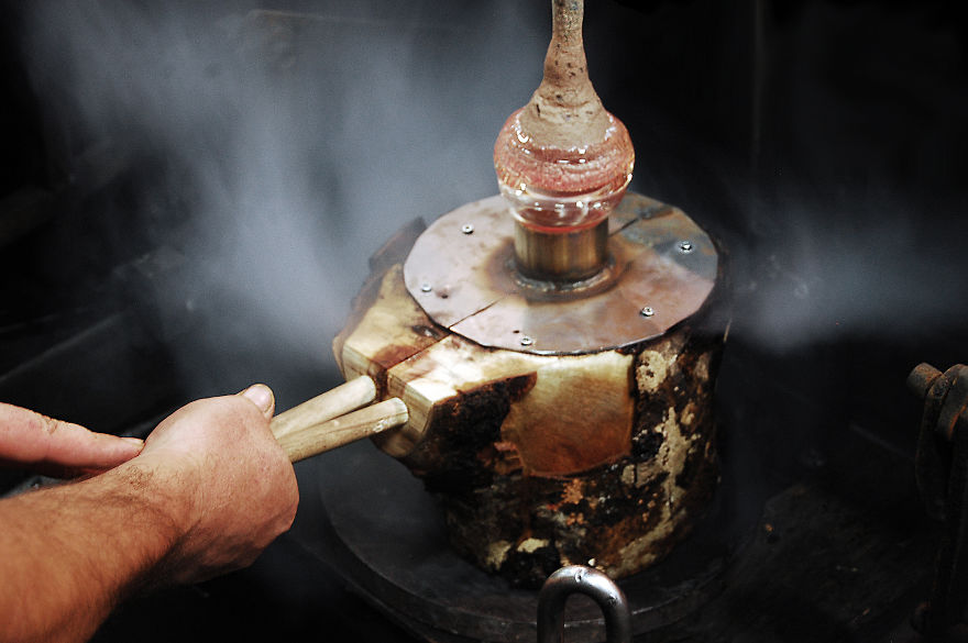 Glass Made Out Of Wood: A Bottle Created In A Tree Trunk
