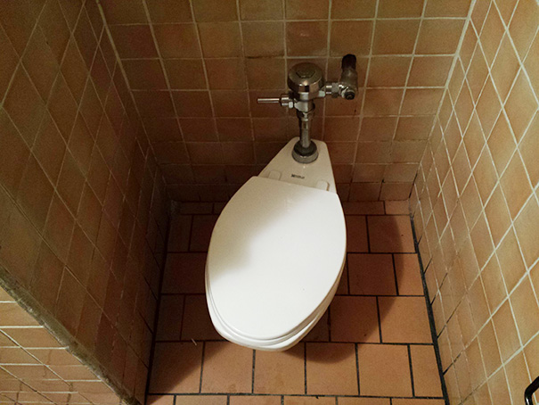 This Toilet Is Not Aligned With The Walls