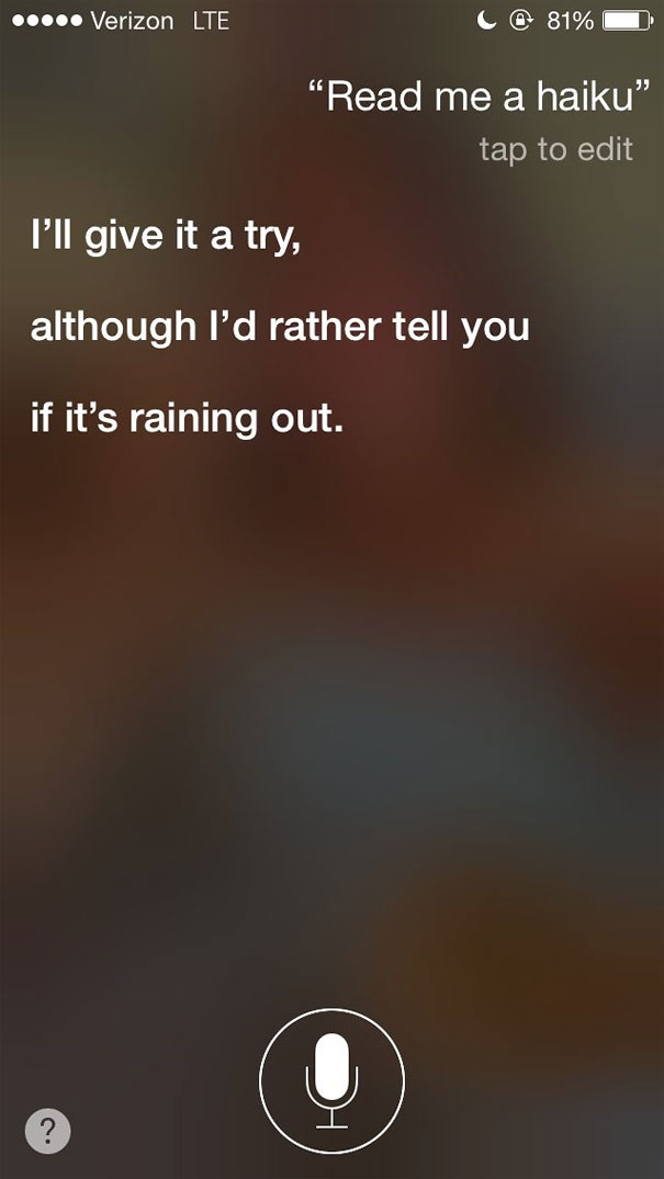 Siri's Haiku