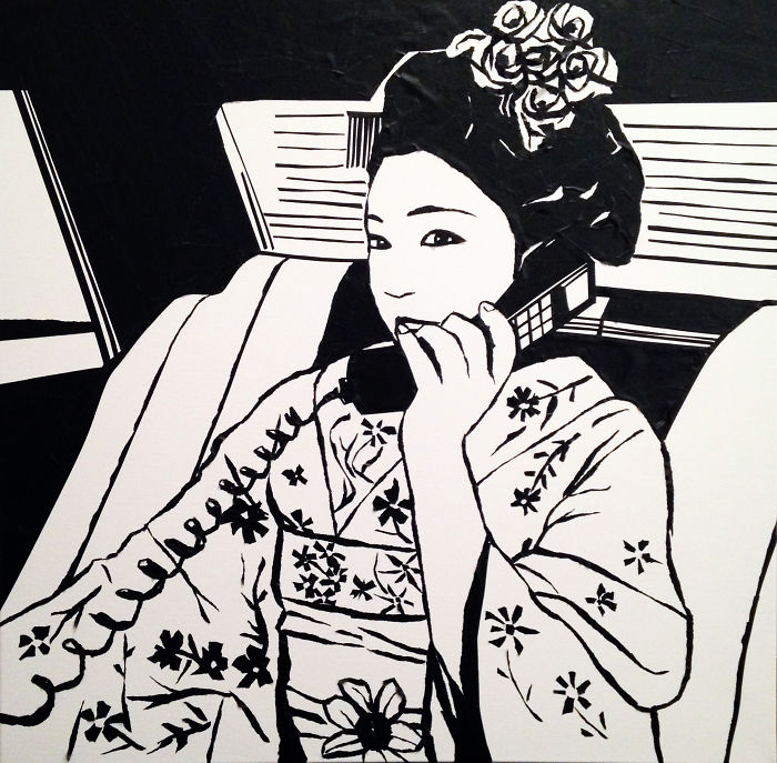 Art Created With Bits Of Ripped Up Tape