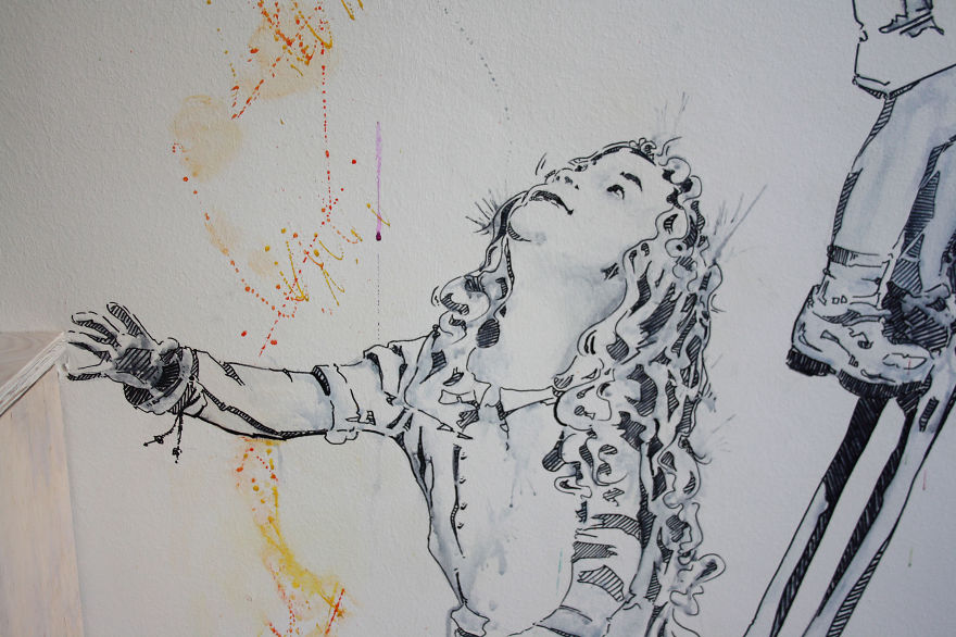 I Was Asked To Design A Huge Mural In A Coffee Shop