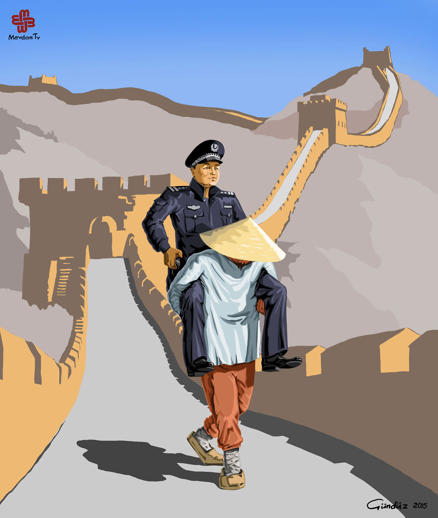 Satirical Illustrations Of Police Officers Around The World Satirical Illustrations Of Police Officers Around The World