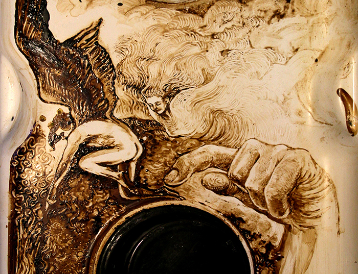 Art From A Mistake: My Oven-Top Coffee Paintings