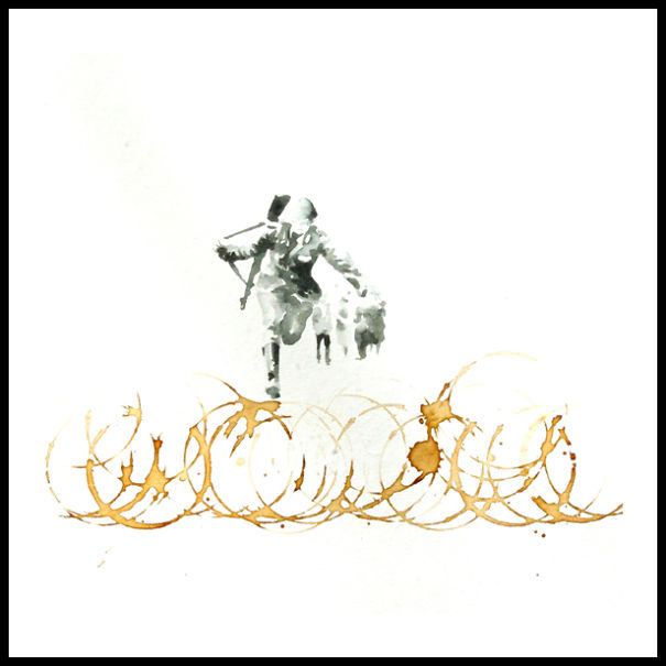 I Use Coffee Stains To Create Cute Little Drawings I Use Coffee Stains To Create Cute Little Drawings