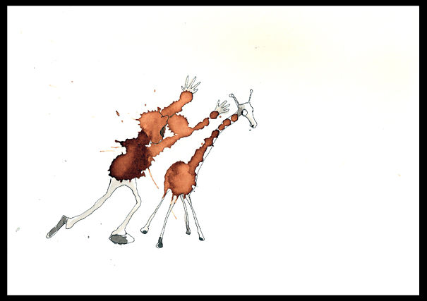 I Use Coffee Stains To Create Cute Little Drawings I Use Coffee Stains To Create Cute Little Drawings