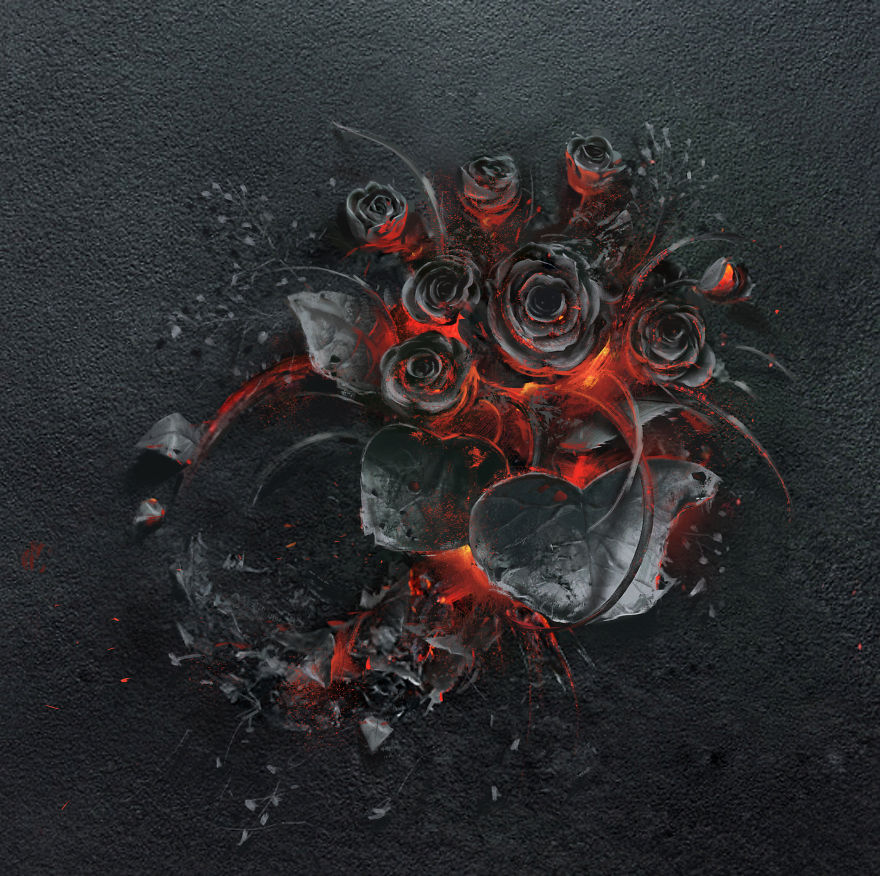 We Created A Bouquet Of Burning Roses We Created A Bouquet Of Burning Roses