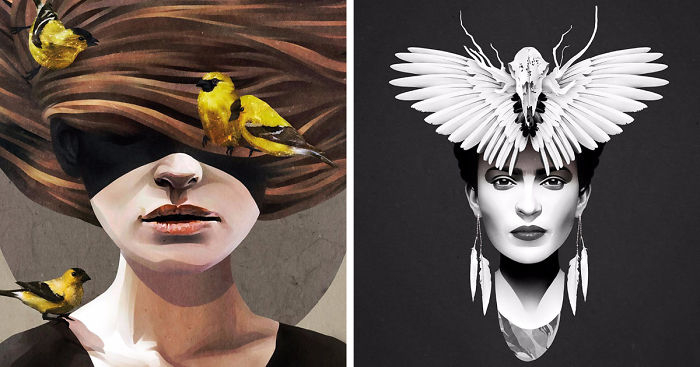 Graceful Women In Dark Illustrations By Ruben Ireland