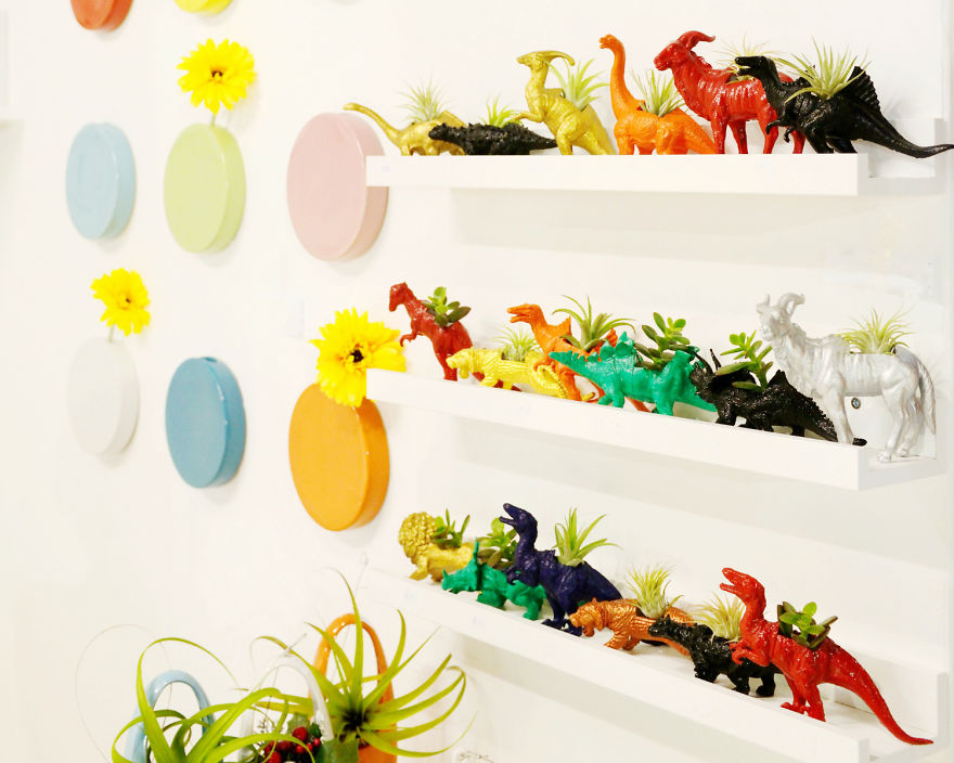 Create Your Own Jurassic Park With Dinosaurs As Plant Holders