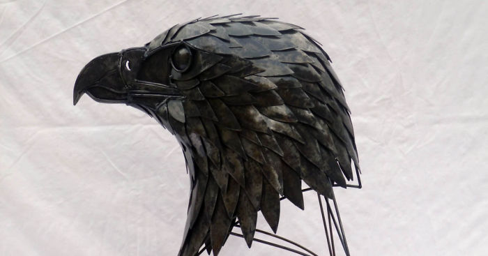 My Golden Eagle Sculpture Made Of Steel