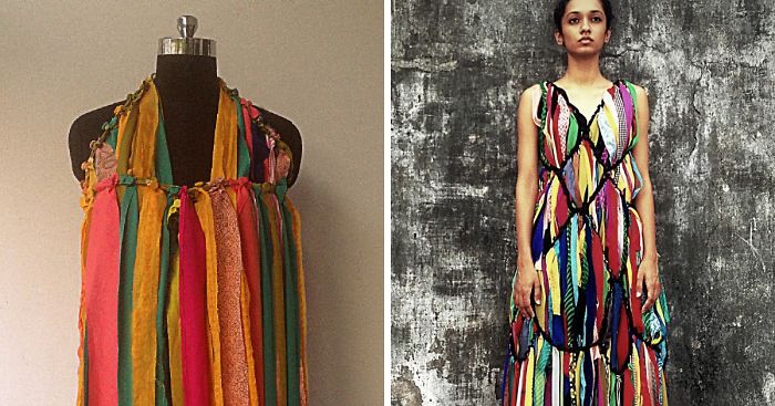 Diy Waste Fabric Curtain That Can Become A Dress