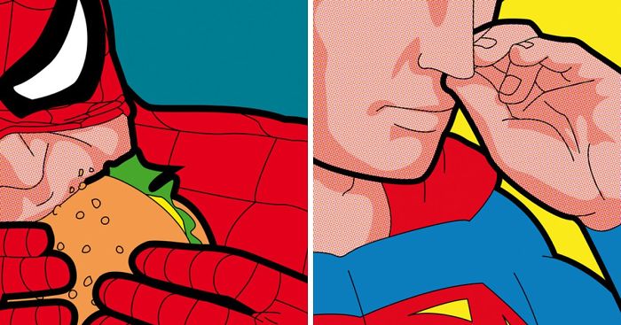 Artist Illustrates The Lives Of Super Heroes