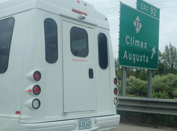 Saw This Driving In Michigan, Perfect Timing