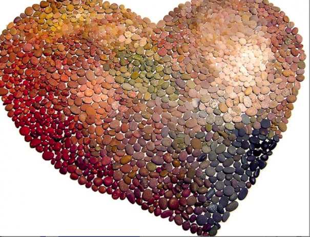 These Beach Pebbles I Picked And Arranged Into A Heart